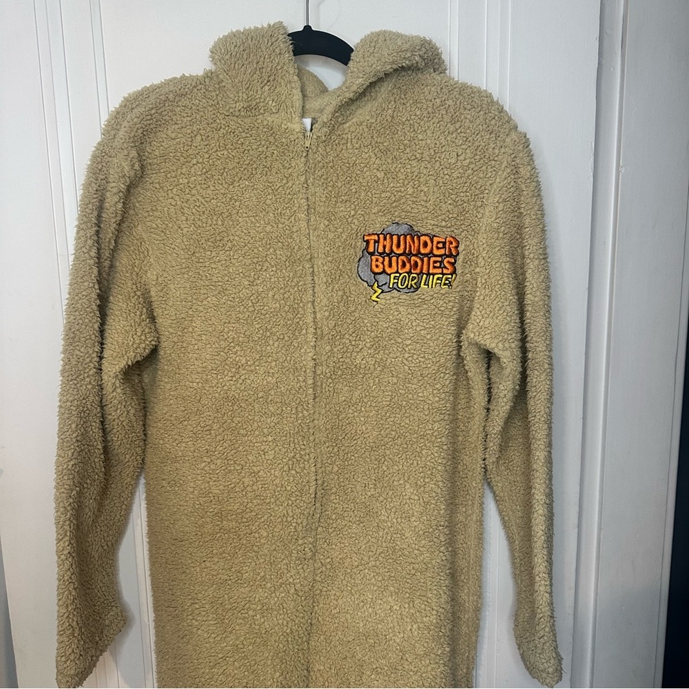 Ted2 Adult medium Thunder Buddies Cozy Tan Footie - Picture 3 of 7